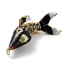 Brass Cloisonne Pendants KK-P251-A05-G-2