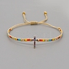 Adjustable Nylon Cord Braided Bead Bracelets BJEW-C011-08E-2