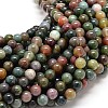 Natural Indian Agate Bead Strands G-P075-40-10mm-1