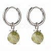 Natural Qinghai Jade Beads Earrings for Girl Women Gift EJEW-JE04607-02-1