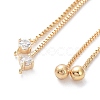 Rack Plating Brass Box Chain Link Bracelet Making KK-A183-01G-4