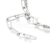 2Pcs 2 Styles 304 Stainless Steel Cable & Paperclip Chain Bracelets Multi-layered Bracelets BJEW-JB12331-5
