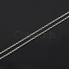 Anti-Tarnish Trendy Unisex Rhodium Plated Sterling Silver Cable Chains Necklaces X-STER-M034-B-07-4
