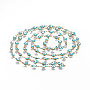 3.28 Feet 304 Stainless Steel Enamel Chains X-CHS-P006-02G-02-1