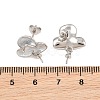 Brass Enamel Stud Earring Findings KK-CBA58F9-01P-05-3