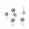 Tarnish Resistant 304 Stainless Steel Ear Stud Components X-STAS-G187-05P-1