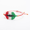 Glass Seed Braided Bead Bracelet BJEW-A121-14B-3