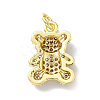 Rack Plating Brass Micro Pave Cubic Zirconia Charms KK-H443-06G-02-2