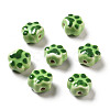 Handmade Printed Porcelain Beads PORC-F005-02E-1