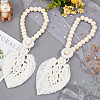 Cotton Macrame Leaf Tassel Curtain Tiebacks AJEW-WH0038-38B-4