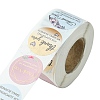 3 Patterns Round Dot Thank You Paper Self-Adhesive Gift Sticker Rolls STIC-YW0001-01-2