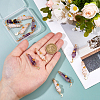 12Pcs 6 Styles Natural Amethyst & Rose Quartz Pointed Copper Wire Wrapped Faceted Bullet Big Pendants PALLOY-FH00151-3