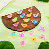 18Pcs 6 Colors Luminous Resin Crab Display Ornaments DJEW-TAD0001-04-6