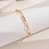 Fashionable Vintage Brass Oval & Faeted Round Beaded Anklets ZC8020-2-1