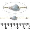 Handmade Natural Morganite Nuggets Beaded Chains CHC-F020-04G-02-2