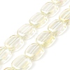 Transparent Electroplate Glass Bead Strands EGLA-P049-02A-FR03-1
