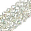 Transparent Electroplate Glass Beads Strands EGLA-N002-34C-B04-1