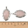 Natural Rose Quartz Faceted Pendants G-D102-02P-04-3
