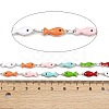 304 Stainless Steel Enamel Fish Link Chains CHS-F023-01J-P-2