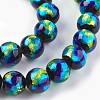 Handmade Silver Foil Glass Lampwork Beads LAMP-P051-G02-10mm-2
