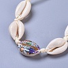 Adjustable Cowrie Shell Braided Bead Bracelets BJEW-JB04272-3