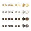 64Pcs 16 Style Brass Shank Buttons BUTT-TA0001-11-11