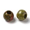 Natural Unakite European Beads G-N342-03K-2