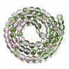 Transparent Spray Painted Glass Bead Strands GLAA-N035-03B-B01-2