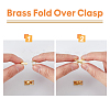 SUPERFINDINGS 12Pcs Eco-Friendly Brass Watch Band Clasps KK-FH0007-18-4