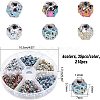 210Pcs 6 Colors Electroplated Natural Lava Rock Beads G-OC0001-97-2