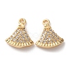 Brass Micro Pave Cubic Zirconia Charms KK-Q779-03G-1