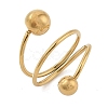 Ion Plating(IP) 304 Stainless Steel Wire Wrap Spiral Cuff Rings for Women RJEW-G315-08A-G-1