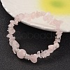 Chips Natural Rose Quartz Beaded Stretch Bracelets BJEW-JB02131-01-1