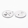 Brass Micro Pave Clear Cubic Zirconia Pendants KK-S356-693-2