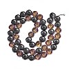 Half Electroplate Baking Paint Glass Beads Strands EGLA-K061-11A-AB11-3