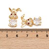 Brass Micro Pave Cubic Zirconia Pendants X-KK-A274-21G-3