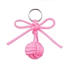 Polyester Braid Ball 304 Stainless Steel Keychains KEYC-JKC01117-02-1