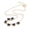Rack Plating Brass Micro Pave Cubic Zirconia Necklaces NJEW-M215-03G-01-2