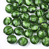 Handmade Silver Foil Lampwork Glass Beads SLF12MMY-1H-1