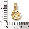 Rack Plating Brass Micro Pave Clear Cubic Zirconia European Dangle Charms KK-K345-15G-3