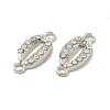 Alloy Connector Charms with Crystal Rhinestone FIND-H039-74P-2