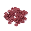 Flat Round Handmade Polymer Clay Beads CLAY-R067-8.0mm-29-4