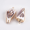 Electroplate Spiral Shell Pendants SSHEL-T008-09-3