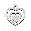 Non-Tarnish 304 Stainless Steel Charms STAS-Q201-T174-3