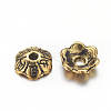 6-Petal Tibetan Style Alloy Flower Bead Caps X-TIBE-S220-AG-RS-2