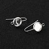 304 Stainless Steel Earring Hooks STAS-F271-01A-S-3