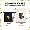 4Pcs 2 Colors Canvas Drawstring Bags ABAG-NB0001-69B-2
