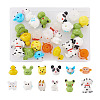 24Pcs 12 Style Handmade Bumpy Lampwork Beads Strands LAMP-KS0001-03-1