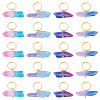 20Pcs 4 Styles Electroplated Natural Quartz Crystal Pendants PALLOY-TAC0224-2