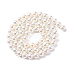 UV Plating Pearlized Glass Pearl Beads Strands GLAA-F128-01A-T1-4